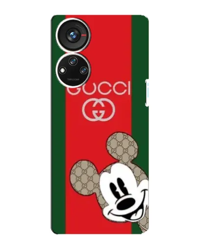 Чехол для ZTE Blade V40s с картинкой «Gucci — полосы и Микки»