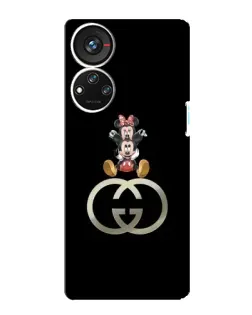 Чехол для ZTE Blade V40s с картинкой «Минни Маус на лого»