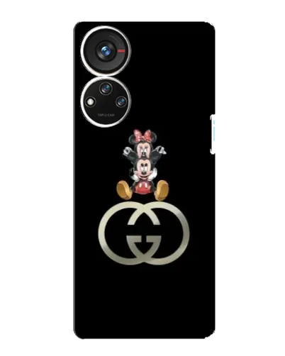 Чехол для ZTE Blade V40s с картинкой «Минни Маус на лого»
