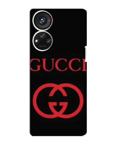Чехол для ZTE Blade V40s с картинкой «Gucci — красный логотип»