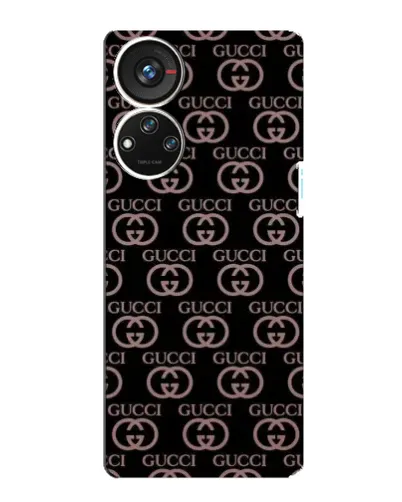 Чехол для ZTE Blade V40s с картинкой «Классическая монограмма Gucci»