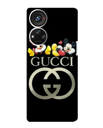 Чехол для ZTE Blade V40s с картинкой «Gucci — герои Disney»