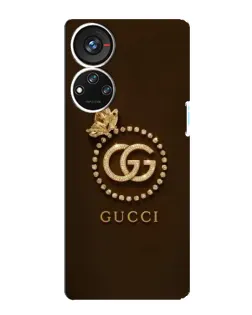 Чехол для ZTE Blade V40s с картинкой «Gucci — золотая бабочка»