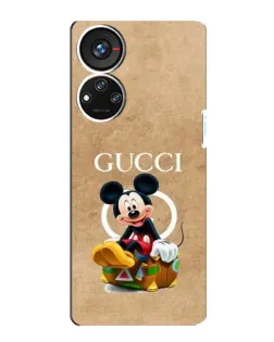 Чехол для ZTE Blade V40s с картинкой «Микки Маус Gucci — крафт»