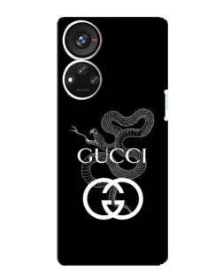 Чехол для ZTE Blade V40s с картинкой «Gucci — серебряная змея»