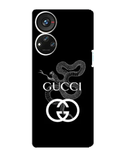 Чехол для ZTE Blade V40s с картинкой «Gucci — серебряная змея»