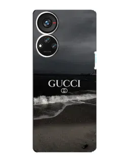 Чехол для ZTE Blade V40s с картинкой «Gucci — морской прибой»