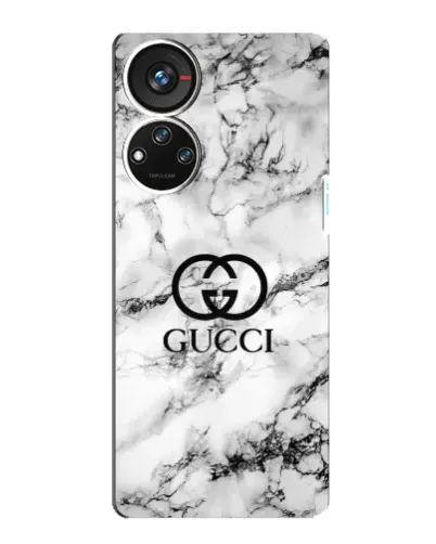 Чехол для ZTE Blade V40s с картинкой «Gucci — мраморный шик»