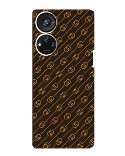 Чехол для ZTE Blade V40s с картинкой «Gucci — золотые диагонали»