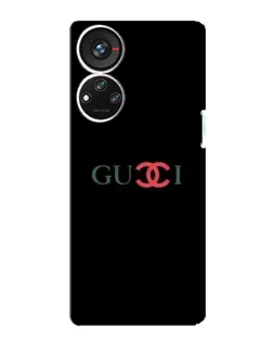 Чехол для ZTE Blade V40s с картинкой «Gucci — красный градиент»