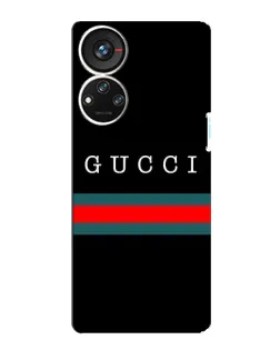 Чехол для ZTE Blade V40s с картинкой «Gucci — красный пояс»