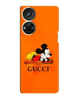 Чехол для ZTE Blade V40s с картинкой «Микки Маус Gucci — оранж»