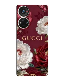 Чехол для ZTE Blade V40s с картинкой «Gucci — бордовые розы»