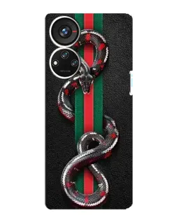 Чехол для ZTE Blade V40s с картинкой «Gucci — змея на полосе»