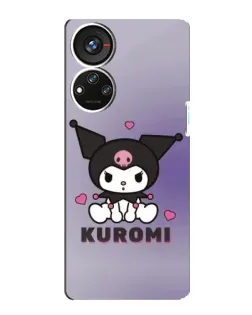 Чохол для ZTE Blade V40s з картинкою «Kuromi — фіолетовий арт»