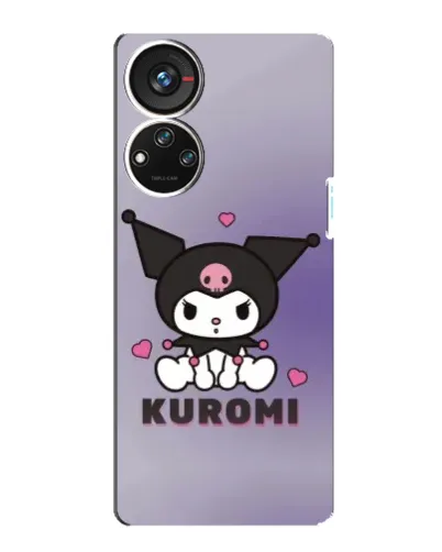 Чохол для ZTE Blade V40s з картинкою «Kuromi — фіолетовий арт»
