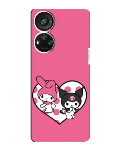 Чохол для ZTE Blade V40s з картинкою «Kuromi та My Melody»