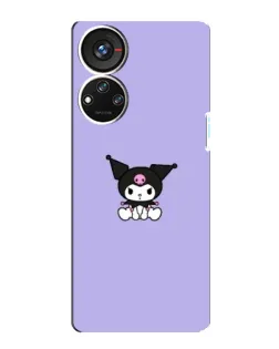 Чохол для ZTE Blade V40s з картинкою «Kuromi — фіолетовий мінімалізм»