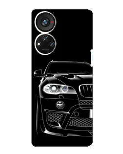 Чехол для ZTE Blade V40s с картинкой «Темный силуэт BMW»