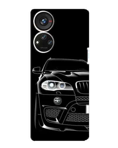 Чехол для ZTE Blade V40s с картинкой «Темный силуэт BMW»