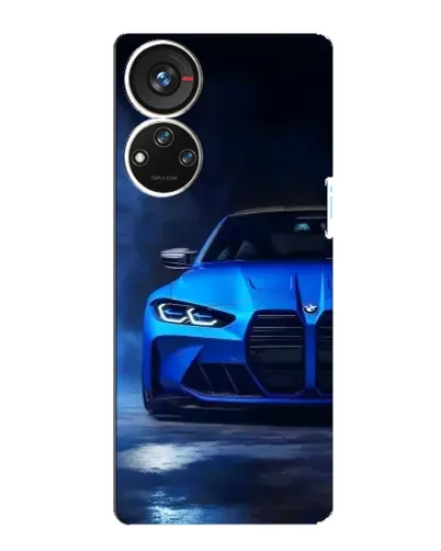 Чехол для ZTE Blade V40s с картинкой «Голубая BMW M4»