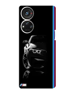Чехол для ZTE Blade V40s с картинкой «Силуэт BMW в темноте»