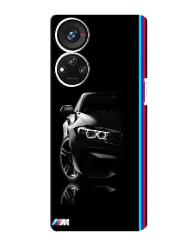 Чехол для ZTE Blade V40s с картинкой «Силуэт BMW в темноте»