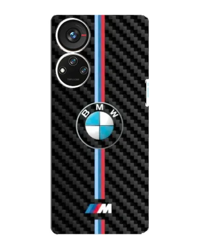 Чехол для ZTE Blade V40s с картинкой «Эмблема BMW и карбон»