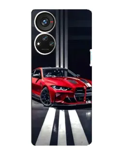 Чехол для ZTE Blade V40s с картинкой «Красная BMW на дороге»