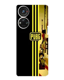 Чохол для ZTE Blade V40s з картинкою «PUBG — камуфляжний шолом»