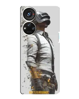 Чохол для ZTE Blade V40s з картинкою «PUBG — боєць у пилу»