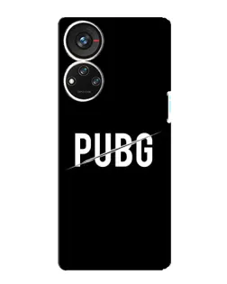 Чохол для ZTE Blade V40s з картинкою «PUBG — білий логотип»
