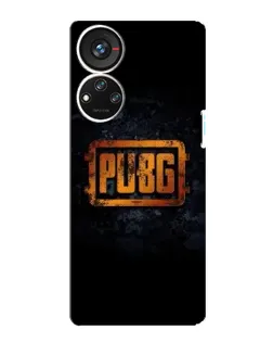 Чохол для ZTE Blade V40s з картинкою «PUBG — золотий логотип»