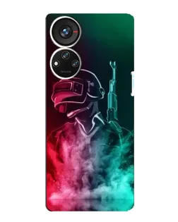 Чохол для ZTE Blade V40s з картинкою «PUBG — вогняний воїн»