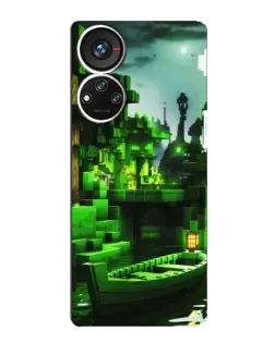 Чохол для ZTE Blade V40s з картинкою «Minecraft лісовий пейзаж»
