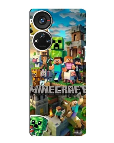 Чохол для ZTE Blade V40s з картинкою «Замок Minecraft»