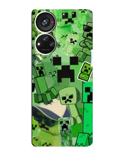 Чохол для ZTE Blade V40s з картинкою «Кріпери Minecraft»