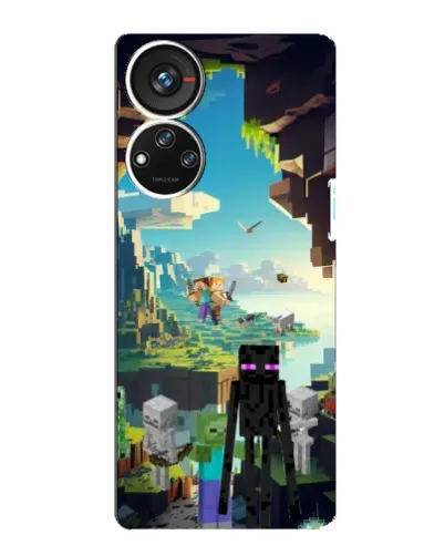 Чохол для ZTE Blade V40s з картинкою «Ендермен у лісі»