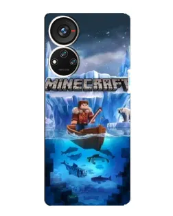 Чохол для ZTE Blade V40s з картинкою «Minecraft льодянийсвіт»
