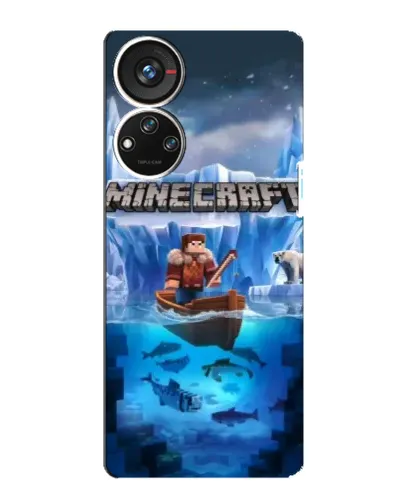 Чохол для ZTE Blade V40s з картинкою «Minecraft льодянийсвіт»