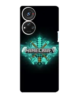 Чохол для ZTE Blade V40s з картинкою «Minecraft Diamond лого»