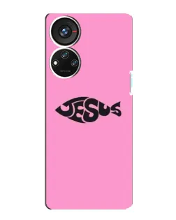 Чохол для ZTE Blade V40s з картинкою «Рожевий символ Jesus»