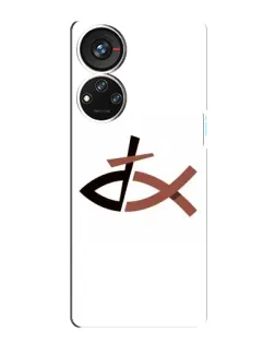 Чохол для ZTE Blade V40s з картинкою «Риба та хрест»