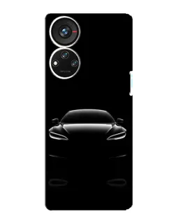Чехол для ZTE Blade V40s с картинкой «Силуэт Tesla Night» Чехол для ZTE Blade V40s с картинкой «Силуэт Tesla Night»