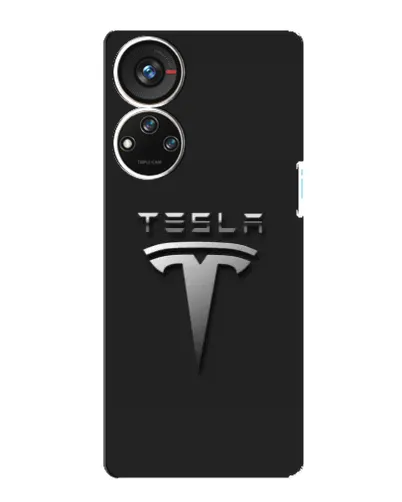 Чехол для ZTE Blade V40s с картинкой «Стальной логотип Tesla» Чехол для ZTE Blade V40s с картинкой «Стальной логотип Tesla»