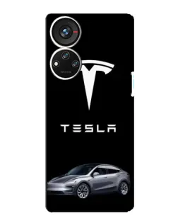 Чехол для ZTE Blade V40s с картинкой «Tesla Model Y»