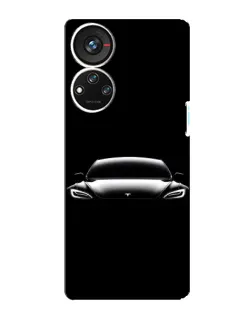 Чехол для ZTE Blade V40s с картинкой «Фары Tesla Night»