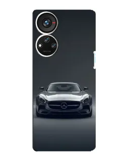 Чехол для ZTE Blade V40s с картинкой «Mercedes на черном»