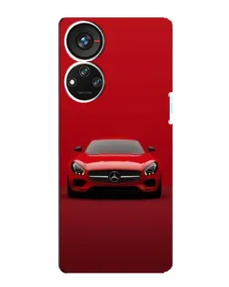 Чехол для ZTE Blade V40s с картинкой «Красный Mercedes AMG»