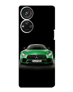 Чехол для ZTE Blade V40s с картинкой «Mercedes — неоновый лого»
